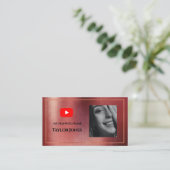 YOUTUBEチャネル広告QRコード写真 名刺 (スタンド正面)