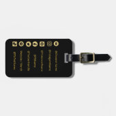 YOUTUBEチャンネルのソーシャルメディアのハンドル ラゲッジタグ (正面横)