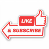 youtubeチャンネルを購読する シール (正面)