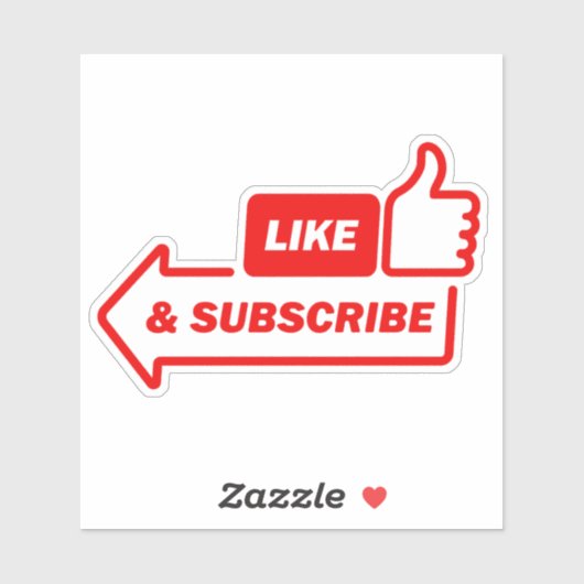 youtubeチャンネルを購読する シール (シート)