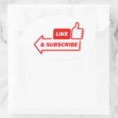 youtubeチャンネルを購読する 楕円形シール (バッグ)