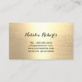 Youtubeチャンネルカスタムフォトモダン金ゴールドYoutuber 名刺 (裏面)