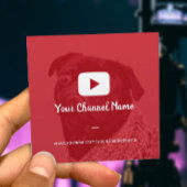 Youtubeチャンネルカスタム赤写真Youtuber スクエア名刺