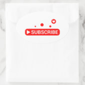 youtubeチャンネルステッカーを購読する 楕円形シール (バッグ)