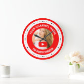 Youtubeチャンネルパーソナライズされた写真Youtubeギフト ラージ壁時計 (ホーム)