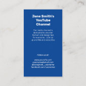 YouTubeチャンネルプロモーション- Blue Film Motif 名刺 (裏面)