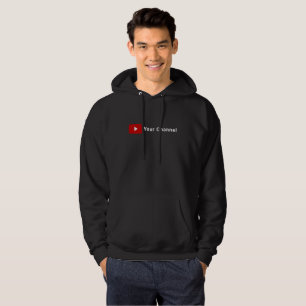 Youtubeチャンネル名カスタムブラックTシャツ パーカ