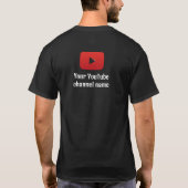 YouTubeチャンネル名、ロゴ Tシャツ (裏面)