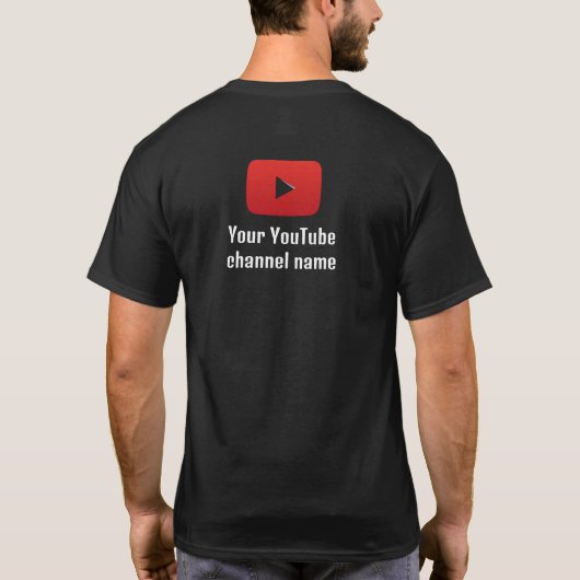 YouTubeチャンネル名、ロゴ Tシャツ (裏面)