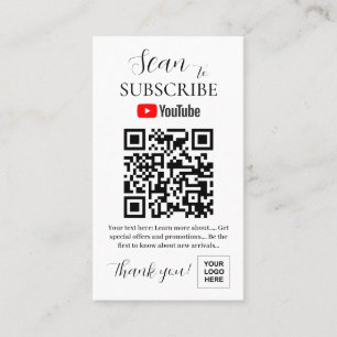 YouTubeチャンネル登録QRコード 名刺
