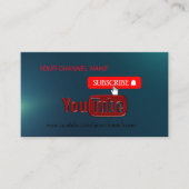 YouTubeチャンネル、YouTuberビジネスカード 名刺 (正面)