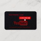 YouTubeチャンネル, YouTuber 名刺 (正面)