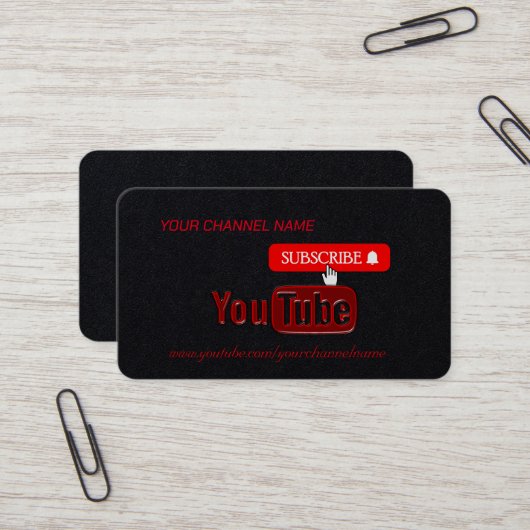 YouTubeチャンネル, YouTuber 名刺 (正面/裏面インサイチュ)