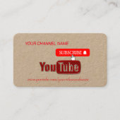 YouTubeチャンネル, YouTuber 名刺 (正面)