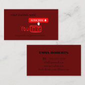 Youtubeチャンネル, Youtuber 名刺 (正面/裏面)