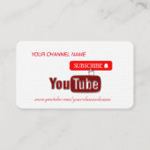 YouTubeチャンネル, YouTuber 名刺 (正面)