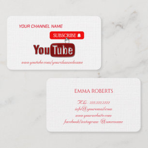 YouTubeチャンネル, YouTuber 名刺