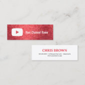 YoutubeチャンネルYoutubeソーシャルメディアミニ スキニー名刺 (正面/裏面)