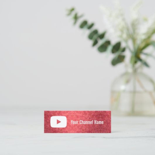 YoutubeチャンネルYoutubeソーシャルメディアミニ スキニー名刺 (スタンド正面)