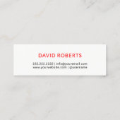 YoutubeチャンネルYoutuberソーシャルメディア スキニー名刺 (裏面)