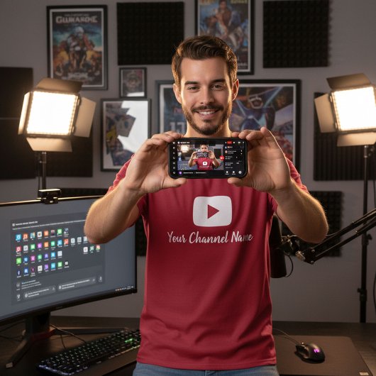 YoutubeチャンネルYoutuber Vlogger Tシャツ