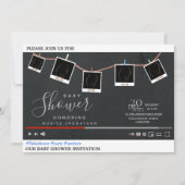 Youtubeテーマベビーシャワー招待状 招待状 (正面)