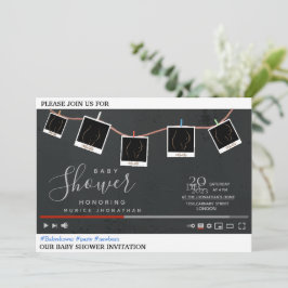 Youtubeテーマベビーシャワー招待状 招待状