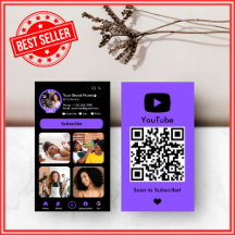 YouTubeパープルインフルエンサーVlogger作成者QRコード