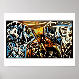 YOUTUBEビデオで見られるようにグラフィティアーティストMETRO ONE ポスター