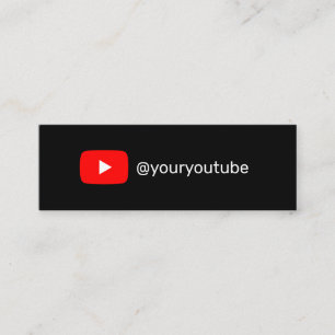 YouTubeモダントレンディーソーシャルメディアシンプルロゴ コーリングカード