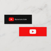 YouTubeモダントレンディーソーシャルメディアシンプルロゴ コーリングカード (正面/裏面)
