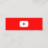 YouTubeモダントレンディーソーシャルメディアシンプルロゴ コーリングカード (裏面)