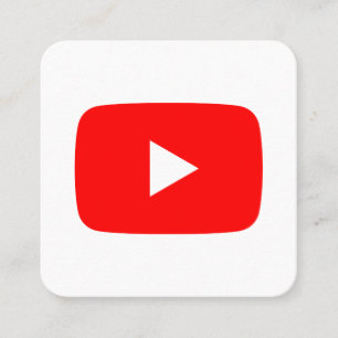 Youtubeロゴソーシャルメディアのプロモ赤と白モ コーリングカード