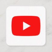 Youtubeロゴソーシャルメディアのプロモ赤と白モ コーリングカード (正面)