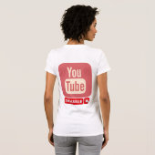 YouTubeロゴデザイン Tシャツ (裏面フル)