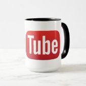 YouTubeロゴ風 オリジナル コーヒーマグ マグカップ (正面右)