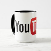 YouTubeロゴ風 オリジナル コーヒーマグ マグカップ (正面左)