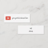 youtube名刺 スキニー名刺 (正面/裏面)
