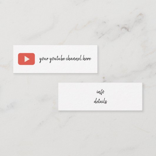 youtube名刺 スキニー名刺 (正面/裏面)