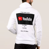 YouTube広告のフード付きスウェットシャツ パーカ (裏面)