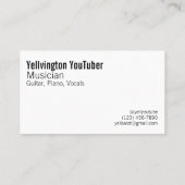 YouTube |のモダンの私を見て下さい(暗い) 名刺 (裏面)