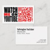 YouTube |のモダンの私を見て下さい(暗い) 名刺 (正面/裏面)