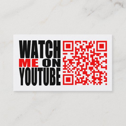 YouTube |のモダンの私を見て下さい(暗い) 名刺 (正面)