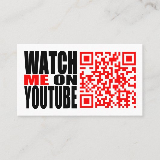 YouTube |のモダンの私を見て下さい(暗い) 名刺 (正面)