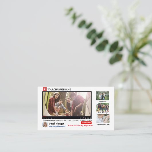 Youtube channel promotion Business Card 名刺 (スタンド正面)