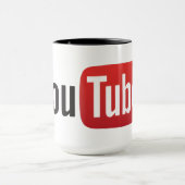 YouTube Logo Style Personalized Coffee Mug マグカップ (中央)