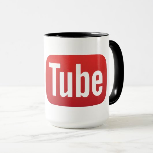 YouTube Logo Style Personalized Coffee Mug マグカップ (正面右)
