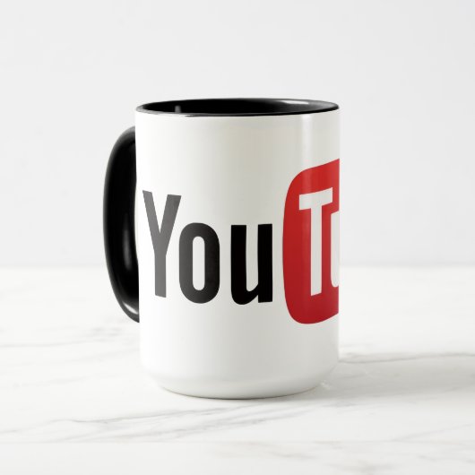 YouTube Logo Style Personalized Coffee Mug マグカップ (正面左)