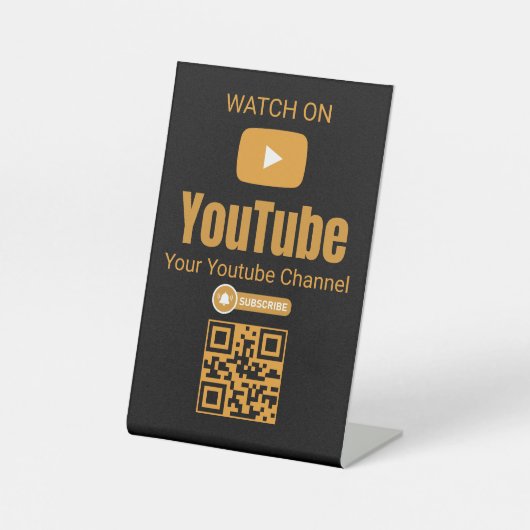 YouTube QRコードサイン 台座サイン (正面)