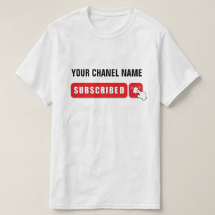 YouTube Subcribeの男Tシャツ。 Tシャツ